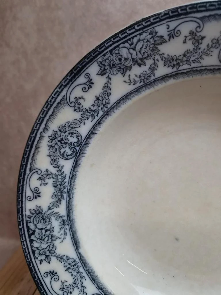 Vintage deep Nimy iron earth plate – blue Garland model – photo 4